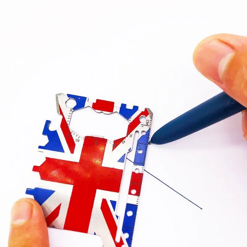 Hot Sale UK Flag 46 in 1 Stainless Steel Multi Function Tool Bottle Opener Survival Card, Customized color
Hot Sale UK Flag 46 in 1 Stainless Steel Multi Function Tool Bottle Opener Survival Card, Customized color