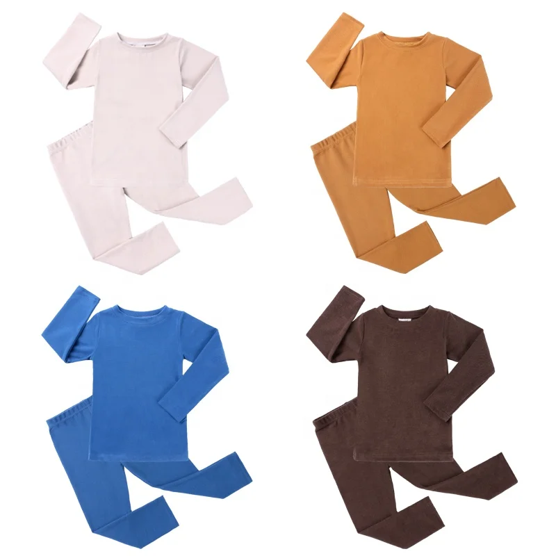 KTFS Children Pajamas Clothing Suits Spring Autumn Long Sleeve Plain Pure Rib Kids Girls Pajamas
KTFS Children Pajamas Clothing Suits Spring Autumn Long Sleeve Plain Pure Rib Kids Girls Pajamas