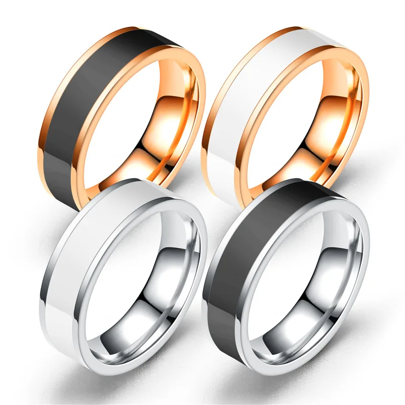 Wholesale bestselling trend titanium steel wedding rings with black Enamei ring jewelry for forever lovers, Steel ,rose gold
Wholesale bestselling trend titanium steel wedding rings with black Enamei ring jewelry for forever lovers, Steel ,rose gold