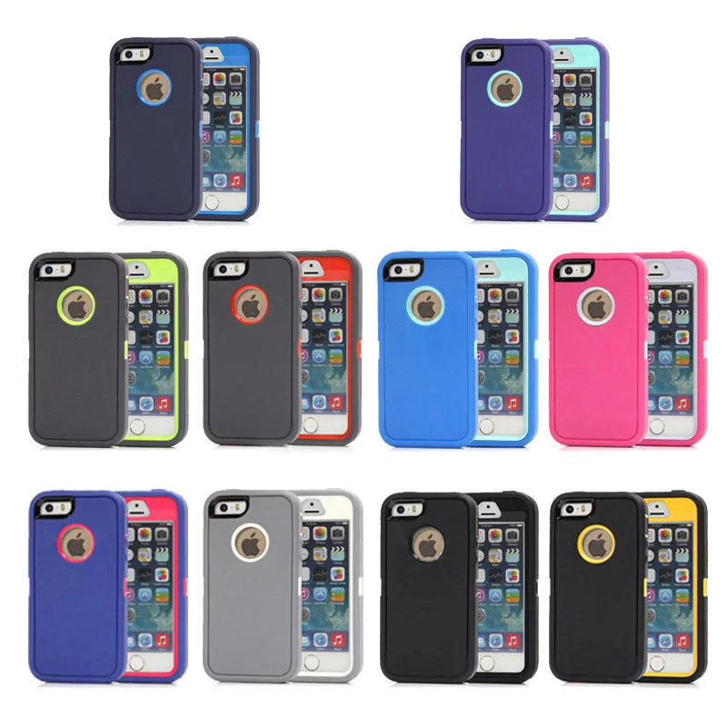 Shockproof Phone Cases for Iphone 3-Layers Hybrid Defender Protect Case for smart phone Anti-Knock Phone Shell with clip
Shockproof Phone Cases for Iphone 3-Layers Hybrid Defender Protect Case for smart phone Anti-Knock Phone Shell with clip