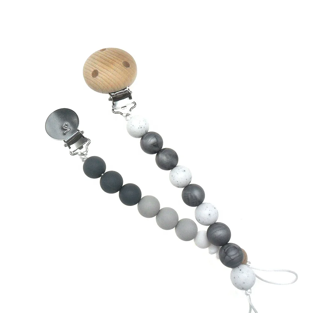 Grey Silicone Beads Chain Metal Pacifier Clip Pacifier Chain Handmade Baby Teether Clip, Much color
Grey Silicone Beads Chain Metal Pacifier Clip Pacifier Chain Handmade Baby Teether Clip, Much color
