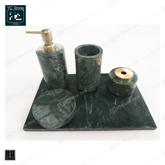 Amazon Hot Sale Green Marble Bathroom Accessories Set for Hotel Home Marble Bathroom Accessories Set Liquid Soap Dispenser
Amazon Hot Sale Green Marble Bathroom Accessories Set for Hotel Home Marble Bathroom Accessories Set Liquid Soap Dispenser