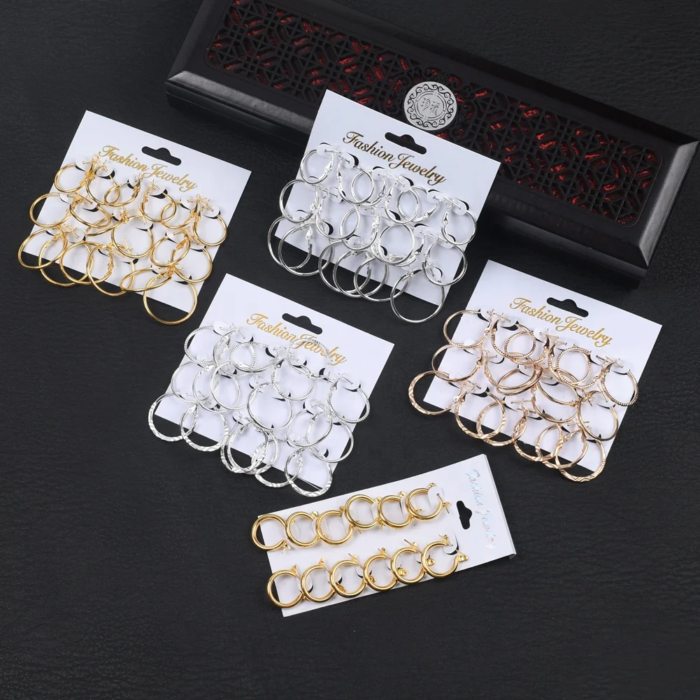UK Jewellery Lady Plated 18K Gold Jewelry Statement Big Hoop Earring Set, White, gold
UK Jewellery Lady Plated 18K Gold Jewelry Statement Big Hoop Earring Set, White, gold