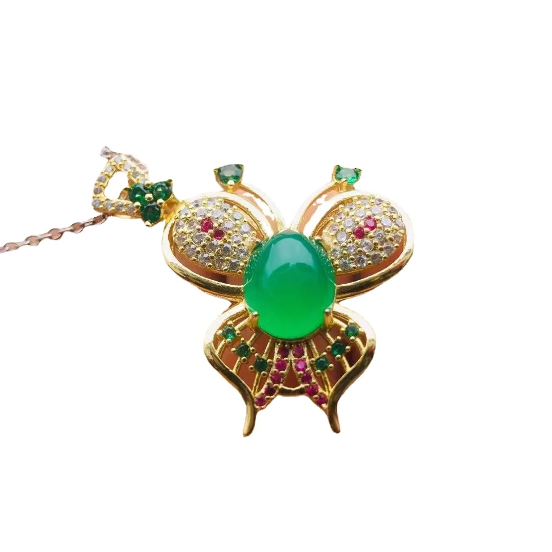 Green Chalcedony Pendant Butterfly Necklace Women'S Butterfly Clavicle Chain Pendant
Green Chalcedony Pendant Butterfly Necklace Women'S Butterfly Clavicle Chain Pendant