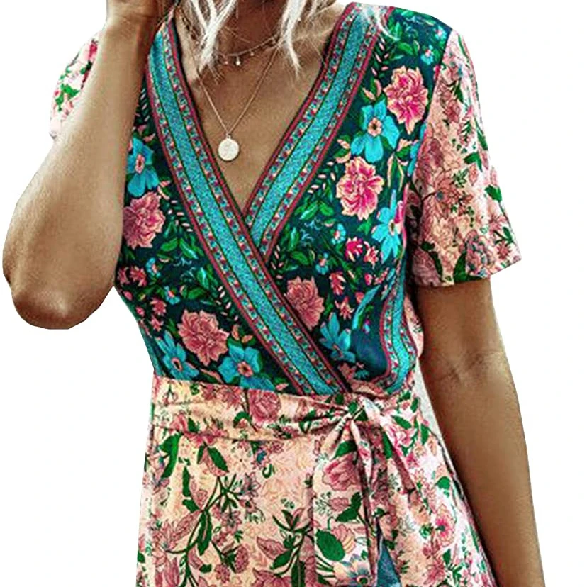 Women's V-neck Polka Dot Ruffled Mini Sexy Dress Short Sleeve Wrap Summer Dress With Belt Ladies Casual Dresses, Pink
Women's V-neck Polka Dot Ruffled Mini Sexy Dress Short Sleeve Wrap Summer Dress With Belt Ladies Casual Dresses, Pink