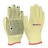 Seeway Gloves PVC Dot Coating Safety Cut Resistant Aramid Knitted