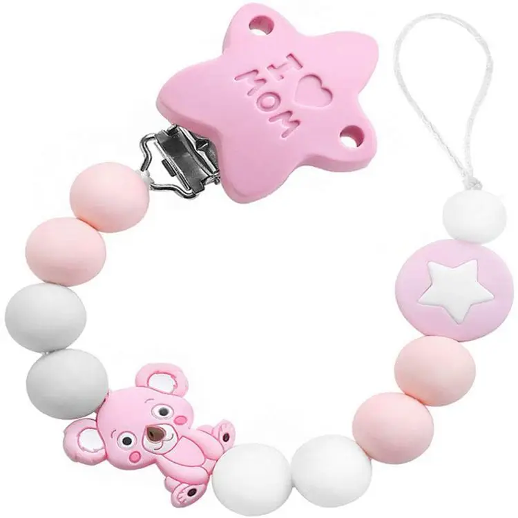 Baby Products Cartoon Animal Shape Personalised Teething Cord Holder Chain Silicone Pacifier
Baby Products Cartoon Animal Shape Personalised Teething Cord Holder Chain Silicone Pacifier
