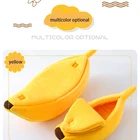 Cave cute banana Cat bed warm soft funny sofa sleeping playing resting lovely pet supplies for small dogs and kittens