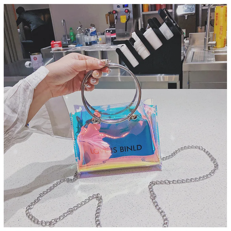 Customized jelly chain crossbody plastic bag fashion lady women's mini shoulder tote transparent clear pvc handbag
Customized jelly chain crossbody plastic bag fashion lady women's mini shoulder tote transparent clear pvc handbag