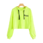 2020 Spring New Customizable Style Women Hooded Drop Shoulder Letter Graphic Drawstring Hoodie Women Hoodies