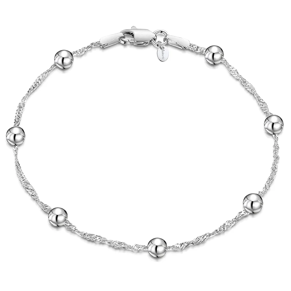 Simple Ball Bracelet 925 Sterling Silver Beads Chain Jewelry Accesorios For Woman Wholesale
Simple Ball Bracelet 925 Sterling Silver Beads Chain Jewelry Accesorios For Woman Wholesale