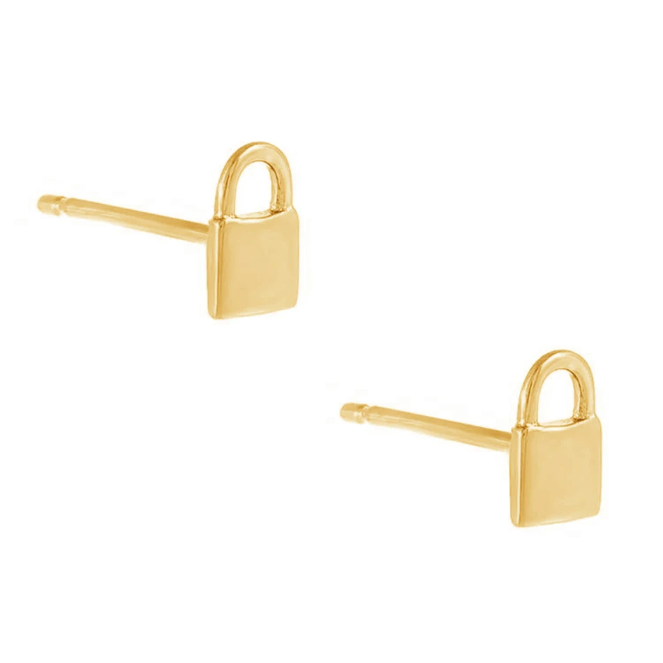 wholesale 925 sterling silver jewelry 18k gold plated engraved mini lock stud earrings for women
wholesale 925 sterling silver jewelry 18k gold plated engraved mini lock stud earrings for women