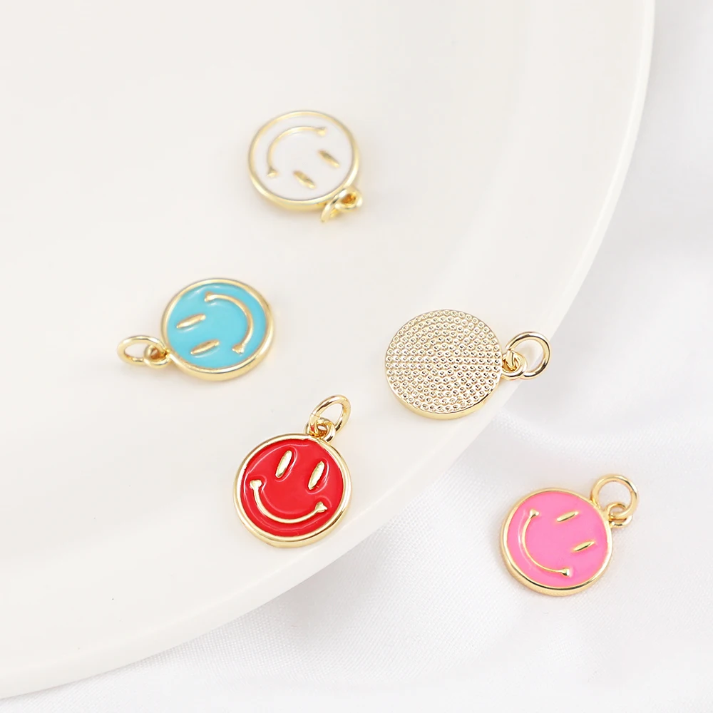 brass 18k gold filled Pendant Colorful smiley face oil drop pendant Colorful enamel necklace charms for jewelry accessories
brass 18k gold filled Pendant Colorful smiley face oil drop pendant Colorful enamel necklace charms for jewelry accessories