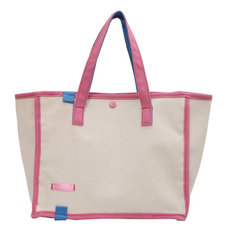 Fashion Trendy Brand With The Same Contrast Color Canvas Bag Casual All-match Lady Handbag Large-capacity Literary Shoulder Bag
Fashion Trendy Brand With The Same Contrast Color Canvas Bag Casual All-match Lady Handbag Large-capacity Literary Shoulder Bag