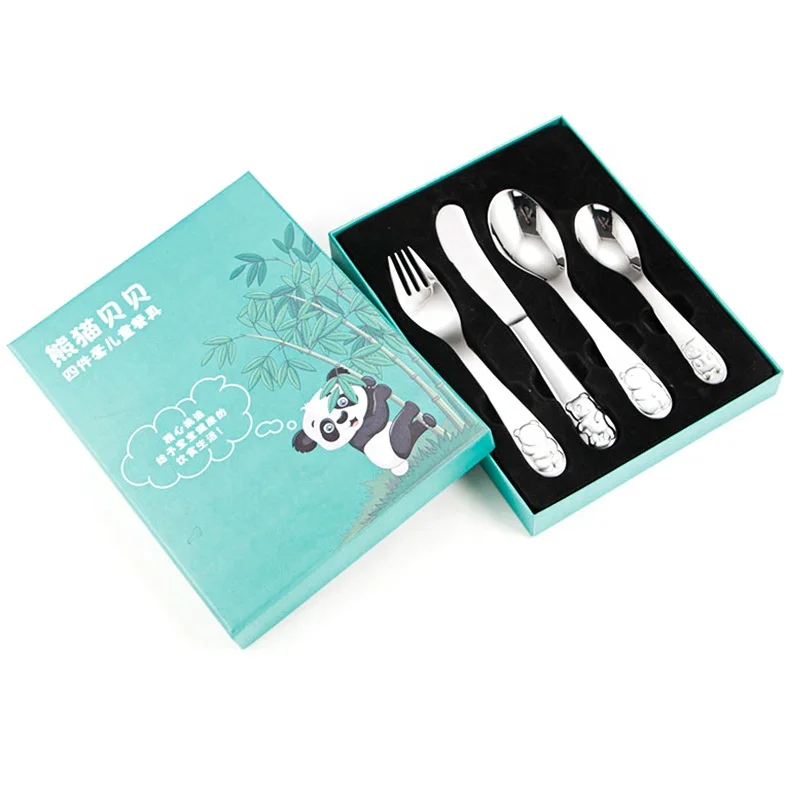 Food grade kid cutlery set stainless steel 4pcs for gifts box children flatware, Sliver
Food grade kid cutlery set stainless steel 4pcs for gifts box children flatware, Sliver