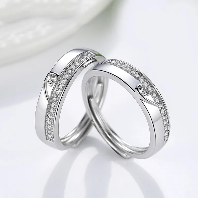 Custom New Couple Rings Jewelry Boutique 925 Sterling Silver Adjust Size Diamond Layer Zircon Rings
Custom New Couple Rings Jewelry Boutique 925 Sterling Silver Adjust Size Diamond Layer Zircon Rings