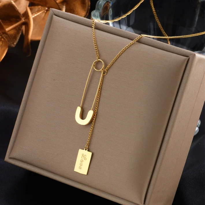 Stainless Steel Square pins Pendant Necklace Bracelet set women Fashion Adjustable curb cuban chain necklace men Jewelry
Stainless Steel Square pins Pendant Necklace Bracelet set women Fashion Adjustable curb cuban chain necklace men Jewelry
