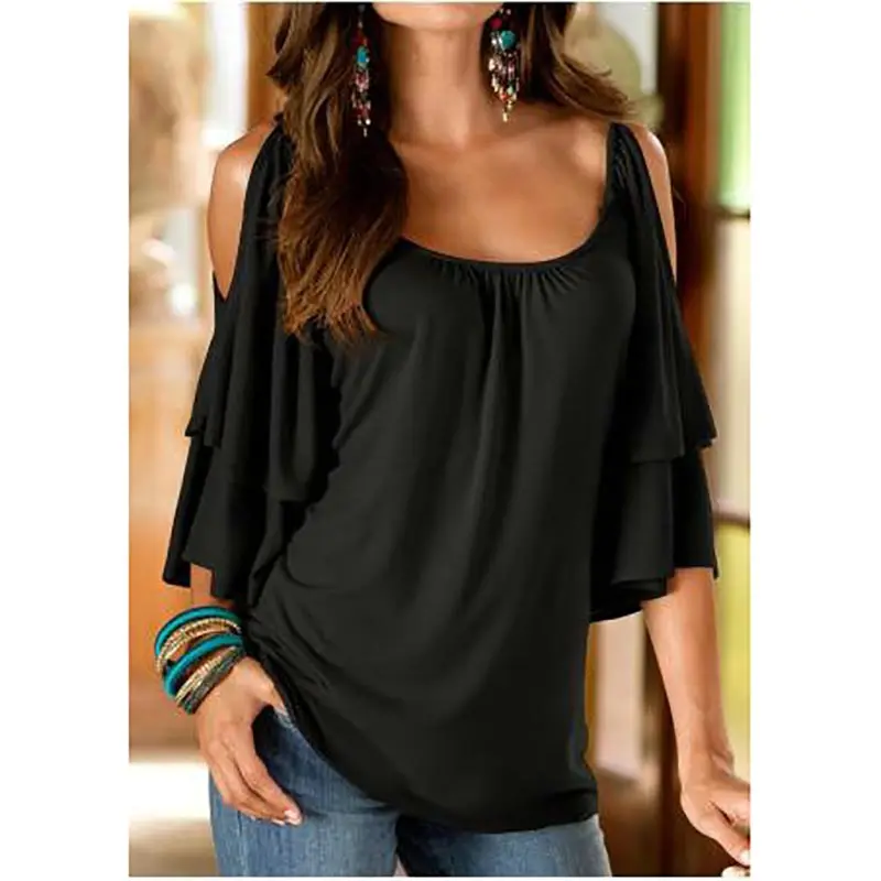 2021 street T-shirt sexy off-shoulder T-shirt women short-sleeved solid color clothing ladies casual round neck top women
2021 street T-shirt sexy off-shoulder T-shirt women short-sleeved solid color clothing ladies casual round neck top women