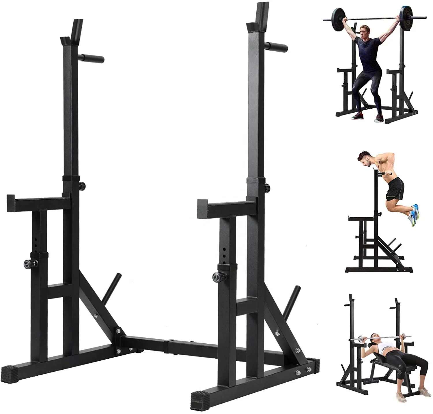 Wellshow Sport Squat Barbell Rack Adjustable Press Rack 600LBS Max Load Multi-Function Weight Lifting Home Gym, All black/customized
Wellshow Sport Squat Barbell Rack Adjustable Press Rack 600LBS Max Load Multi-Function Weight Lifting Home Gym, All black/customized
