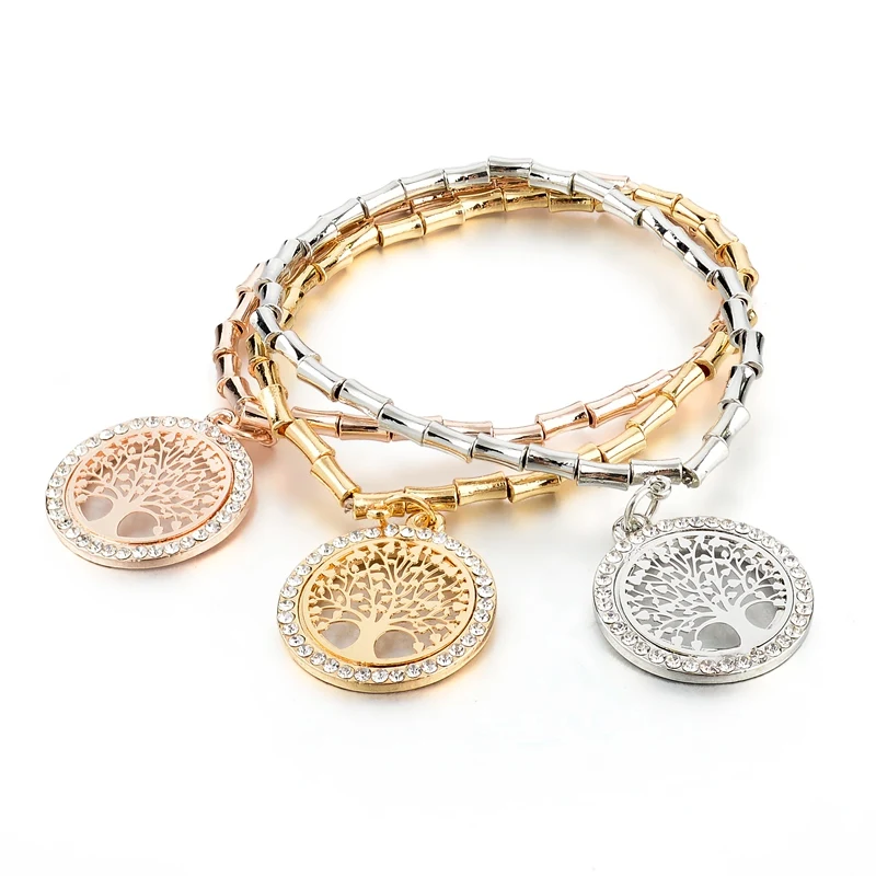 3 PCS/Set Gold color Tree Of Life Bracelets for Women Wedding Crystal Bracelet & Bangle SBR160105
3 PCS/Set Gold color Tree Of Life Bracelets for Women Wedding Crystal Bracelet & Bangle SBR160105