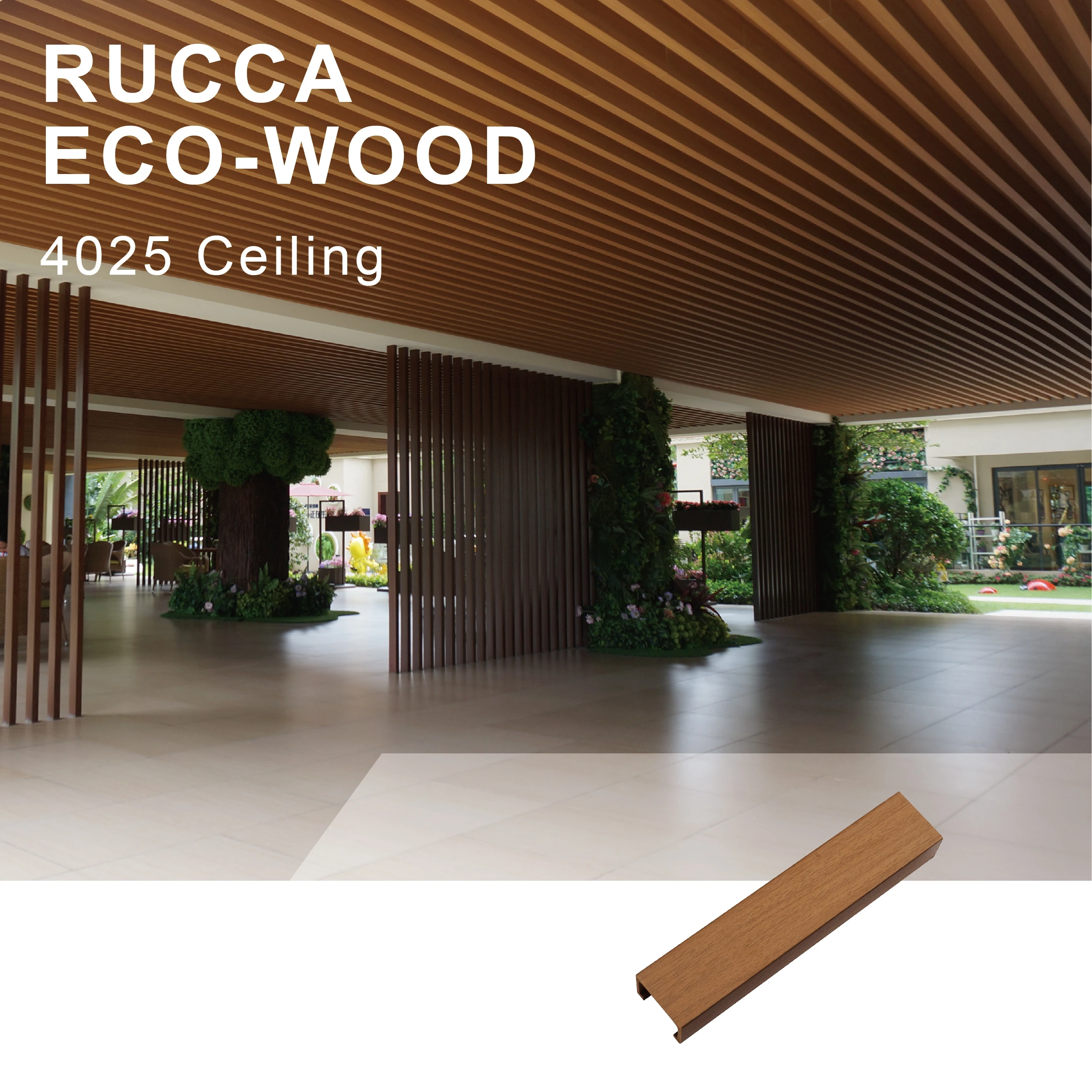 Rucca Wpc Decorative Wood Plastic Composite Interior Wood Strip Pvc Ceiling Panels With Factory Low Price 40 25mm Buy Ceiling Panels Decorative
