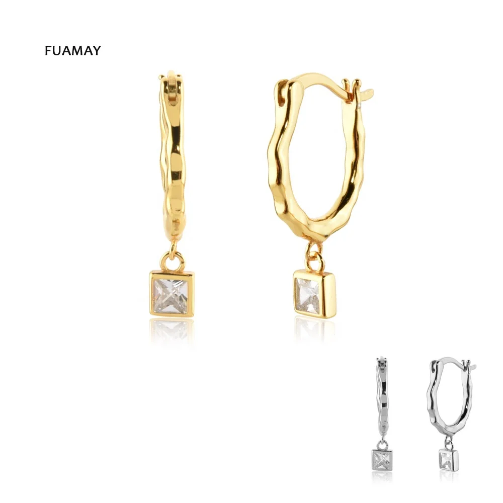 FUAMAY 925 Sterling Silver Earings for Women 2021 Gold Plated Square Diamond Brand Fashion Earrings
FUAMAY 925 Sterling Silver Earings for Women 2021 Gold Plated Square Diamond Brand Fashion Earrings