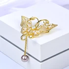 New Butterfly Brooches For Women Lapel Pin Crystal Silver Plated Animal Brooches Pins Brooch Bijoux Femme Brooch