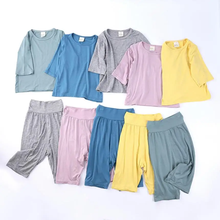 Breathable kids modal pajamas suits children sleepwear sets girls' and boy's summer home wear, 73, 80, 90, 100, 110, 120, 130 cm
Breathable kids modal pajamas suits children sleepwear sets girls' and boy's summer home wear, 73, 80, 90, 100, 110, 120, 130 cm