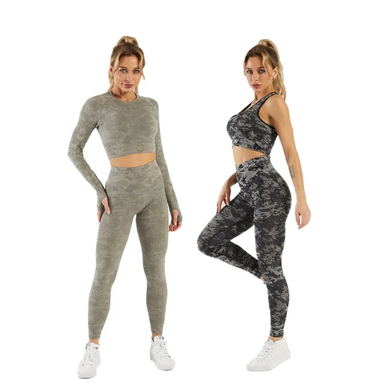 Women's Sportswear Yoga Set Workout Clothes Athletic Wear Sports Gym Legging Seamless Fitness Bra Crop Top Long Sleeve Yoga Suit, Customized colors
Women's Sportswear Yoga Set Workout Clothes Athletic Wear Sports Gym Legging Seamless Fitness Bra Crop Top Long Sleeve Yoga Suit, Customized colors