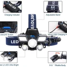 Super Bright 9 Modes Waterproof Camping Mining Torches Flashlight HeadLamps High Power USB Rechargeable Led Headlamp