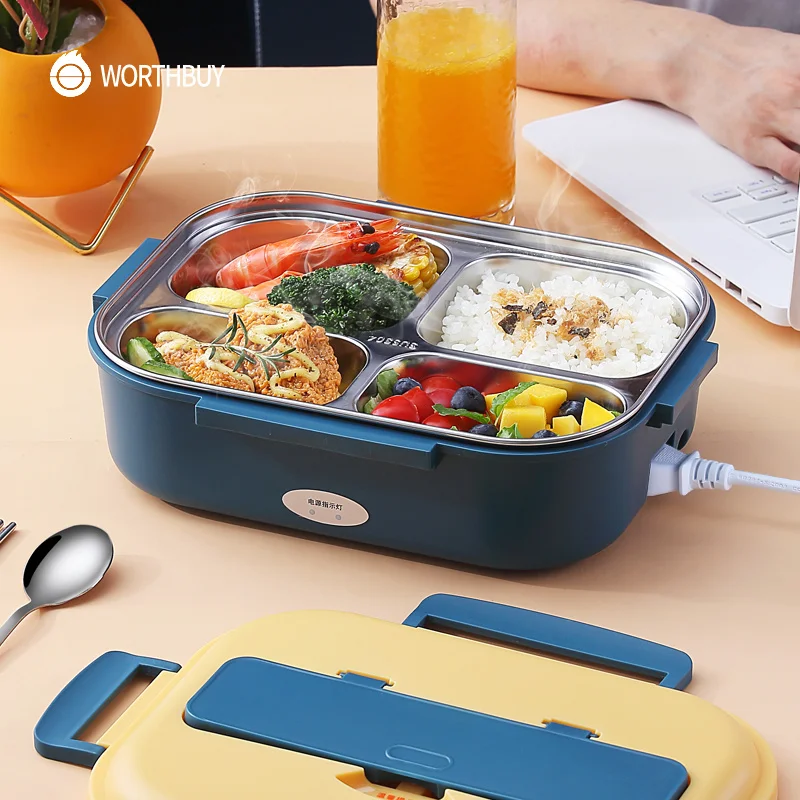 Electric Kid's Lunch Box 18/8 Stainless Steel Bento Box Portable Thermal Food Warmer Container For Children School, Blue and yellow
Electric Kid's Lunch Box 18/8 Stainless Steel Bento Box Portable Thermal Food Warmer Container For Children School, Blue and yellow