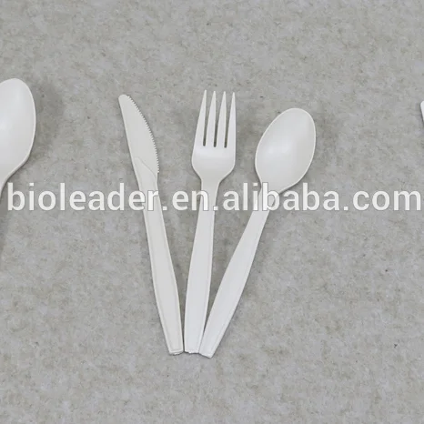 Biodegradable disposable corn starch cornstarch CPLA spoon