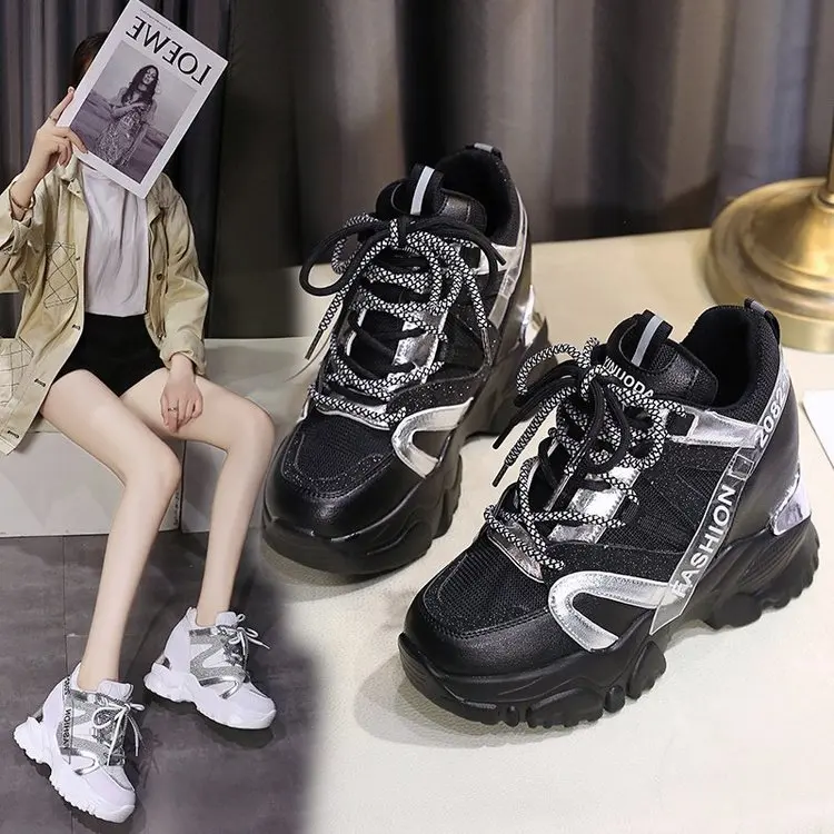 Fashion Chunky Women Shoes With Chain White Casual Sneakers Mesh Breathable Running Shoes Women, White/orange
Fashion Chunky Women Shoes With Chain White Casual Sneakers Mesh Breathable Running Shoes Women, White/orange