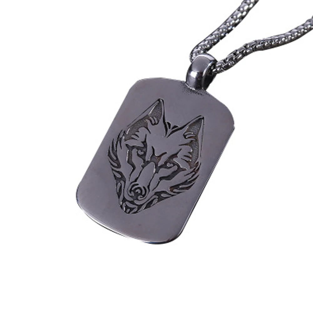 Personality Wolf Head Men's Stainless Steel Hanging Clavicle Necklace Accessories Gift 
Personality Wolf Head Men's Stainless Steel Hanging Clavicle Necklace Accessories Gift