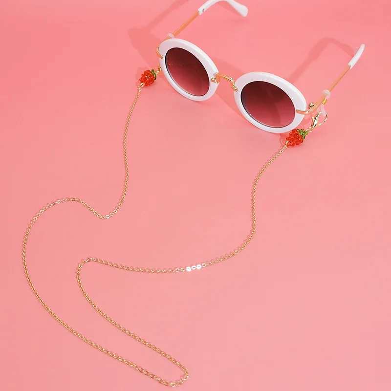 Ins Cute Crystal Bead Braided Strawberry Eyeglasses Chain Fruit Pendant Face Masking Strap, Gold
Ins Cute Crystal Bead Braided Strawberry Eyeglasses Chain Fruit Pendant Face Masking Strap, Gold