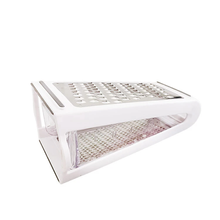 E121 Kitchen Stainless Steel Vegetable Grinder Slicer Shredder Non-slip Food Collect Container Double Sided Vegetable Graters, White
E121 Kitchen Stainless Steel Vegetable Grinder Slicer Shredder Non-slip Food Collect Container Double Sided Vegetable Graters, White