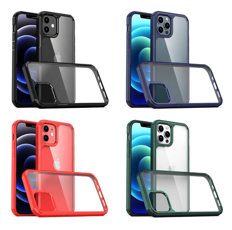 For iPhone 12 Case Clear, Transparent Slim TPU PC Bumper Hybrid Phone Case for iPhone 12 Mini/12 Pro/12 Pro Max, Black, blue, green, red
For iPhone 12 Case Clear, Transparent Slim TPU PC Bumper Hybrid Phone Case for iPhone 12 Mini/12 Pro/12 Pro Max, Black, blue, green, red