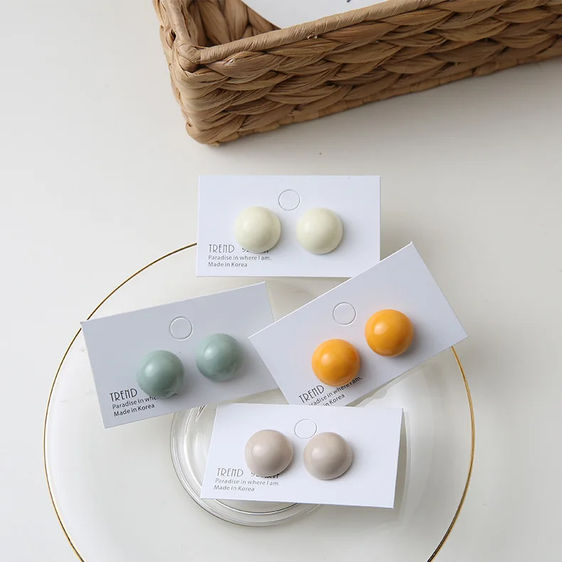 JUHU New macaron polka dot candy color autumn and winter earrings simple geometric contrast earrings wholesale for women, Colorful
JUHU New macaron polka dot candy color autumn and winter earrings simple geometric contrast earrings wholesale for women, Colorful