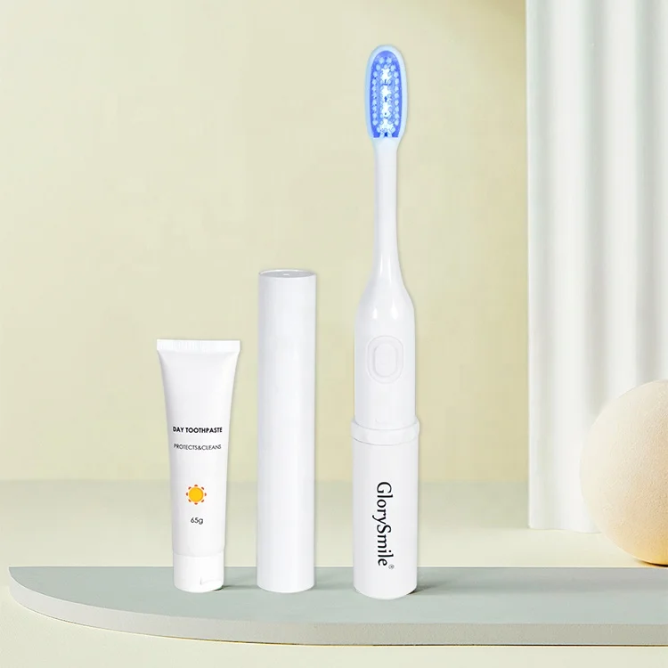 GlorySmile Luxury box package 4 Led Light Electric Vibrating Toothbrush with white toothpaste
GlorySmile Luxury box package 4 Led Light Electric Vibrating Toothbrush with white toothpaste