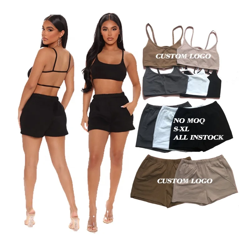Custom Logo Backless Tube Crop Tank Top with Biker Shorts Cotton Soft Brush Hand Feel Sexy Two 2 Piece Short Set Women
Custom Logo Backless Tube Crop Tank Top with Biker Shorts Cotton Soft Brush Hand Feel Sexy Two 2 Piece Short Set Women