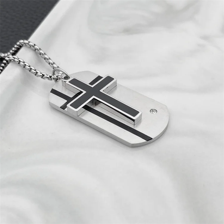 Classic fashion custom smooth dog tag pendant stainless steel cross enamel necklace for men
Classic fashion custom smooth dog tag pendant stainless steel cross enamel necklace for men
