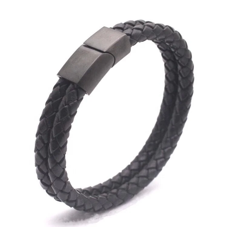 Stainless Steel Bangle Black Real Leather Thick Rope Man Simple WristBand Jewelry Luxury men Original Genuine Leather bracelet
Stainless Steel Bangle Black Real Leather Thick Rope Man Simple WristBand Jewelry Luxury men Original Genuine Leather bracelet