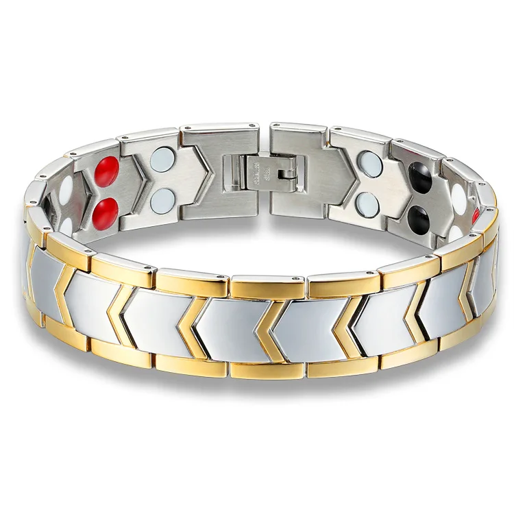 Wholesale Double row magnet anion titanium bracelet 4 in 1 magnetic therapy health bracelet for man
Wholesale Double row magnet anion titanium bracelet 4 in 1 magnetic therapy health bracelet for man