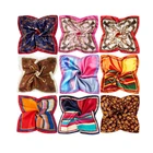 High quality cheap unique custom square satin polyester bandana printing