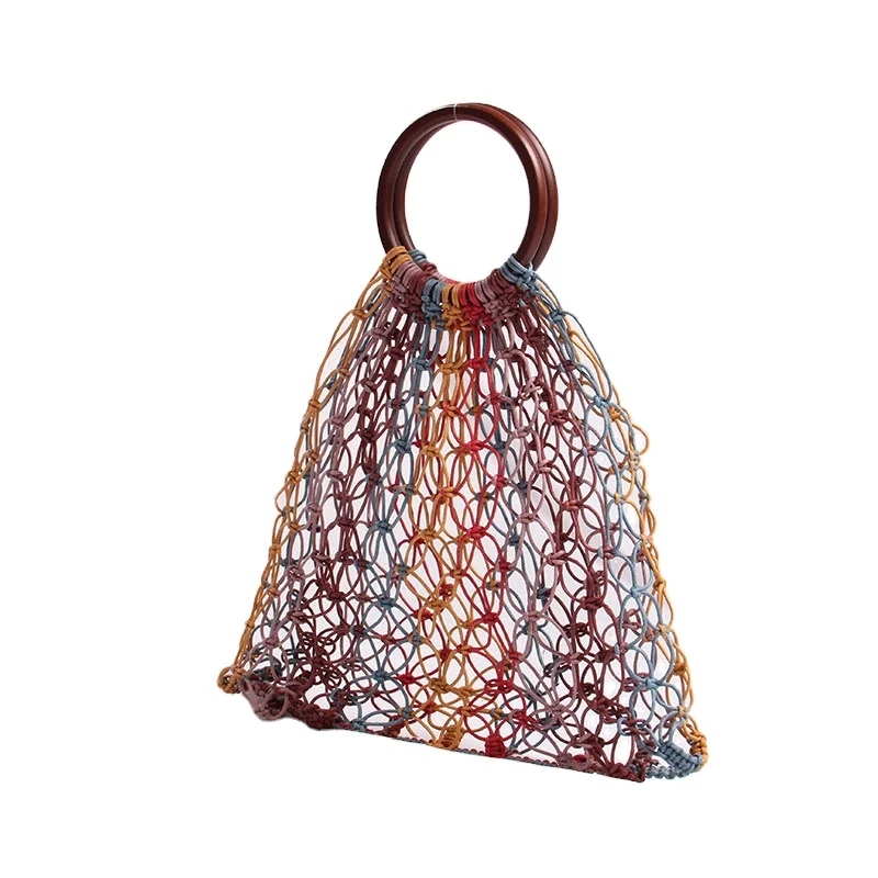 Vietnam Handwoven seagrass women Straw cotton summer mesh beach bag Hollow Out straw fishing bags
Vietnam Handwoven seagrass women Straw cotton summer mesh beach bag Hollow Out straw fishing bags