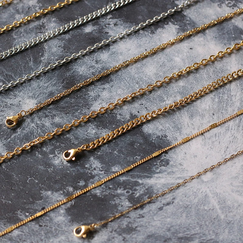 Thick Chain Gold Silver Titanium Steel Bare Minimalist Link Chain Necklace Gold Plated 18K Necklace Jewelry Accessories
Thick Chain Gold Silver Titanium Steel Bare Minimalist Link Chain Necklace Gold Plated 18K Necklace Jewelry Accessories