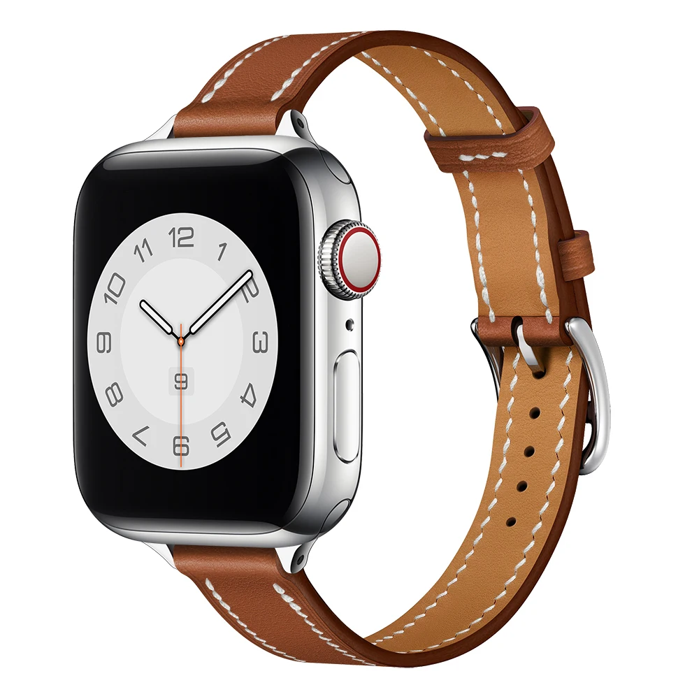 Slim Genuine Cow Leather loop Bracelet Belt Band for Apple Watch 6 SE 5 4 44MM 38MM 42MM 40MM Wristband for iWatch 5 SE 6 Strap
Slim Genuine Cow Leather loop Bracelet Belt Band for Apple Watch 6 SE 5 4 44MM 38MM 42MM 40MM Wristband for iWatch 5 SE 6 Strap