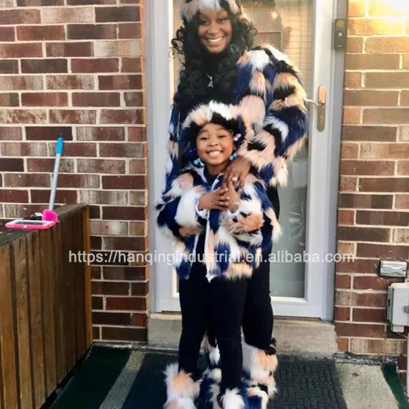 HOT sale fluffy mommy and me sets warm colored girls faux coat toddler girl winter fur kids coats 2021
HOT sale fluffy mommy and me sets warm colored girls faux coat toddler girl winter fur kids coats 2021