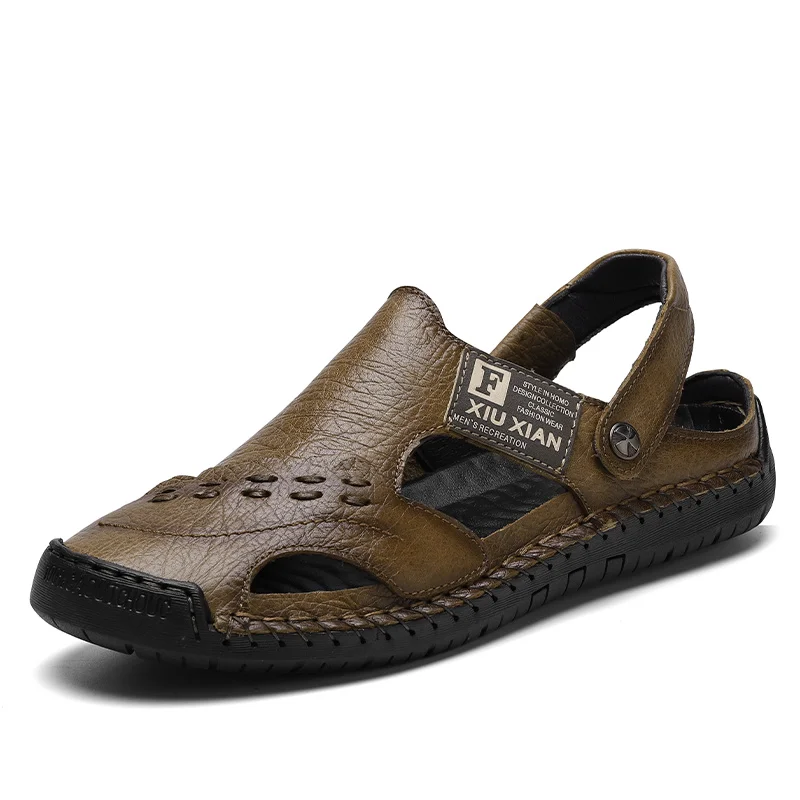 100% Genuine Leather Sandals Men Breathable Outdoor Sandals Plus Size 48 Dual Men Slippers
100% Genuine Leather Sandals Men Breathable Outdoor Sandals Plus Size 48 Dual Men Slippers