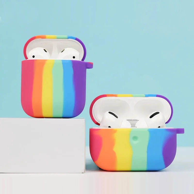 Rainbow Silicone Earphone Case Wireless Flexible Headphone Protective Cover For AirPods 1 2 3 Pro Soft Box
Rainbow Silicone Earphone Case Wireless Flexible Headphone Protective Cover For AirPods 1 2 3 Pro Soft Box